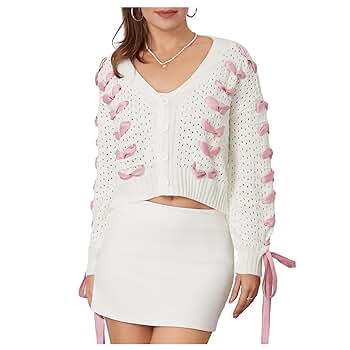 トップス Lumignon feather ribbon op + cardigan Lumignon feather ribbon op + cardiganブルー